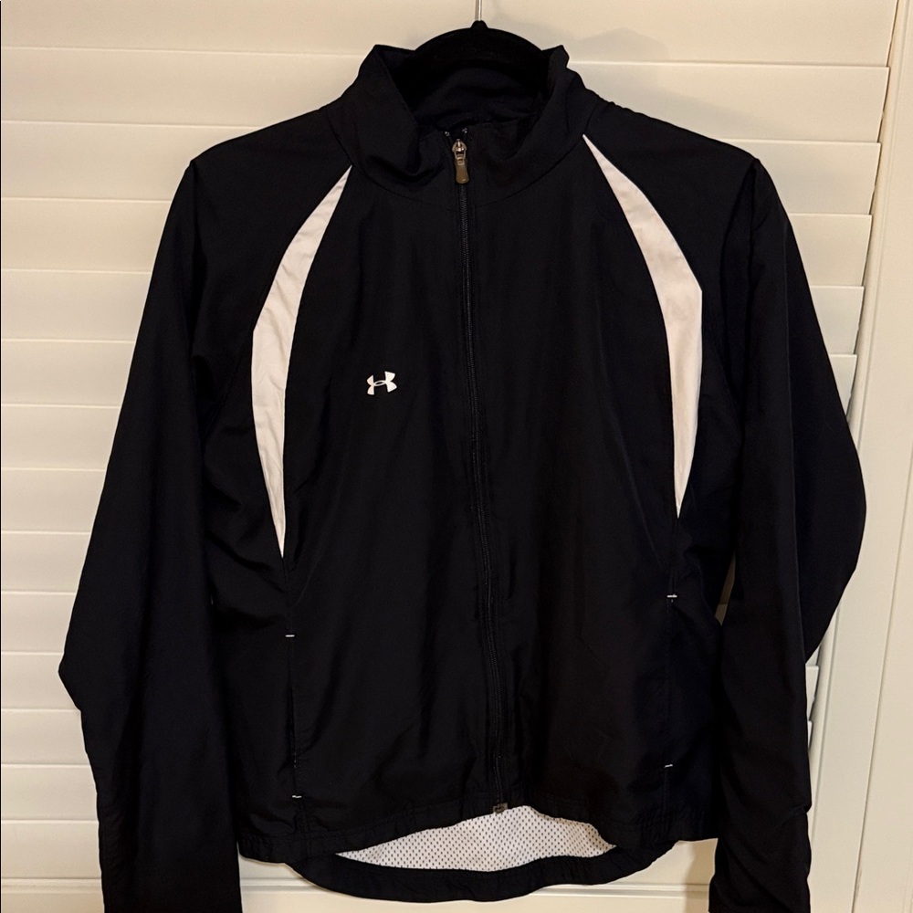 Under Armour Women's Black Utility Jacket with White Accents